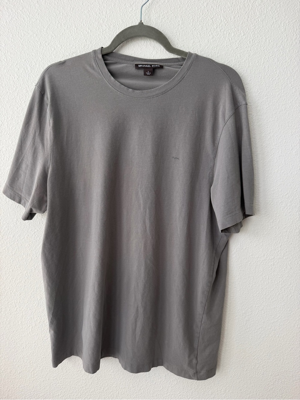 Michael Kors Men's Heather Gray Short Sleeve Crew Tee